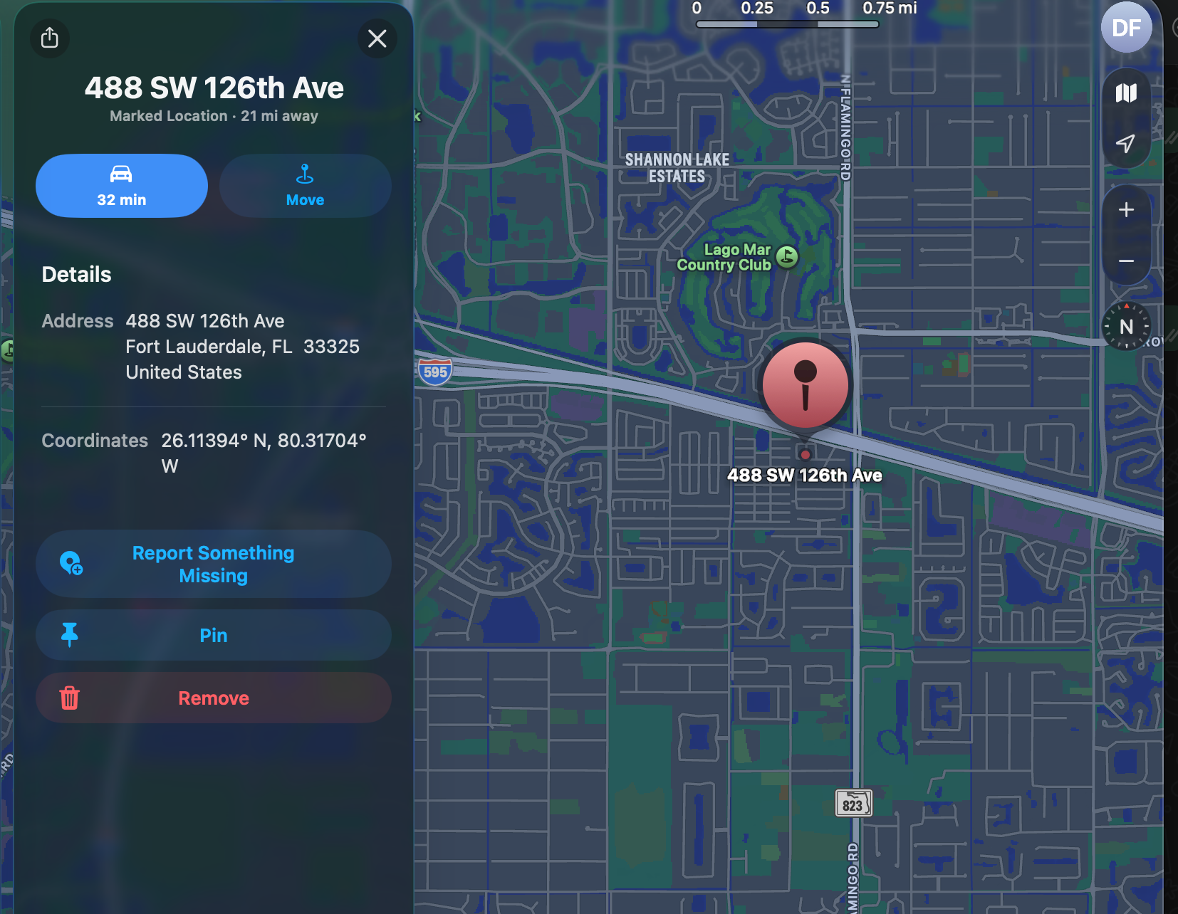 ICE 目击报告现场图片 · 488 SW 126th Ave, Davie, FL 33325, USA