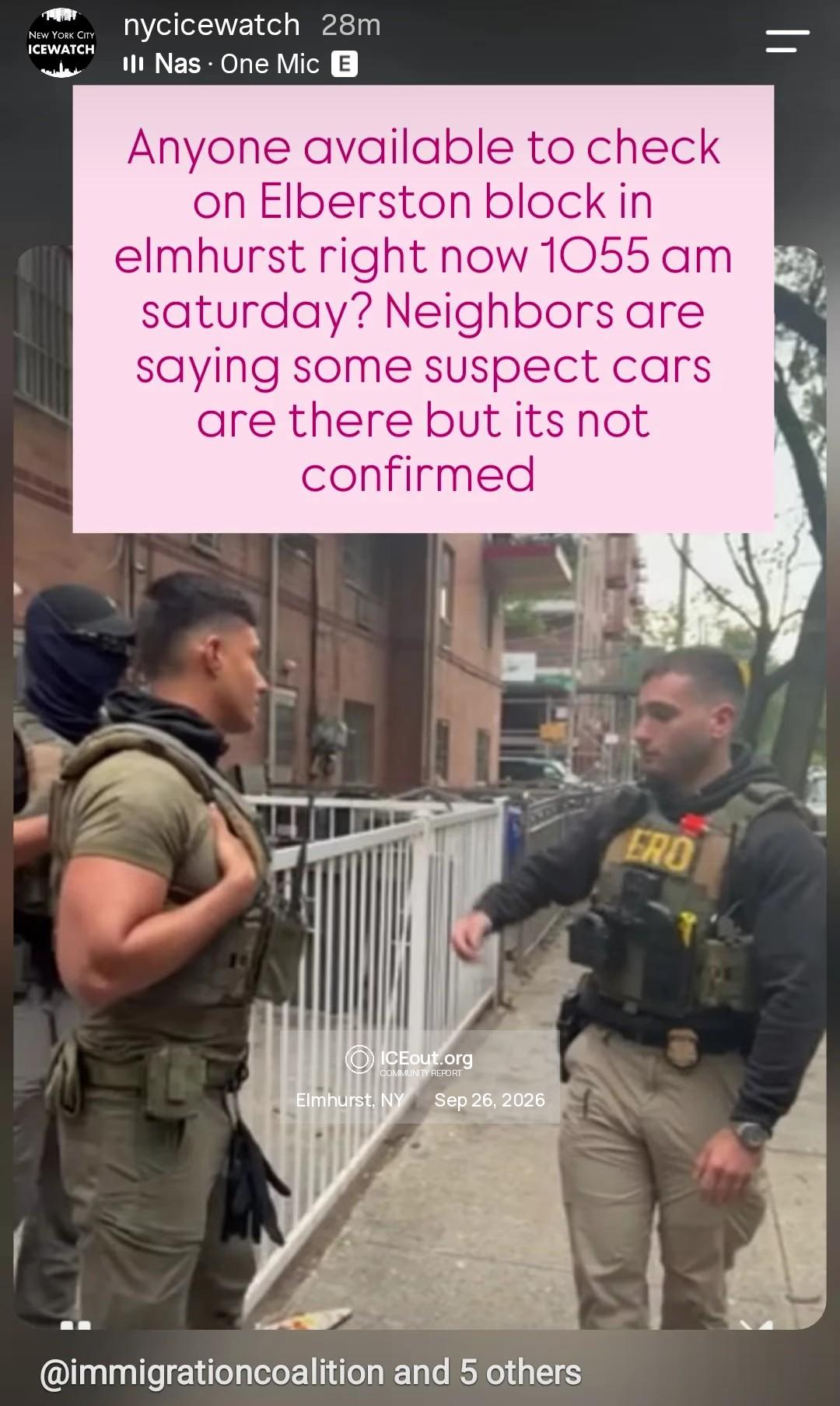 ICE 目击报告现场图片 · 41-39 Elbertson St, Elmhurst, NY 11373, USA